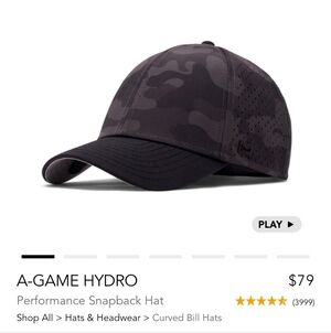 Melin Camouflage Baseball Cap - Black/Gray